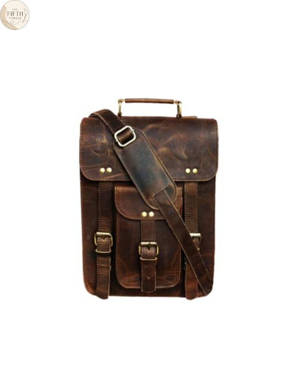 Genuine Leather Messenger Bag Vintage Laptop Crossbody Satchel